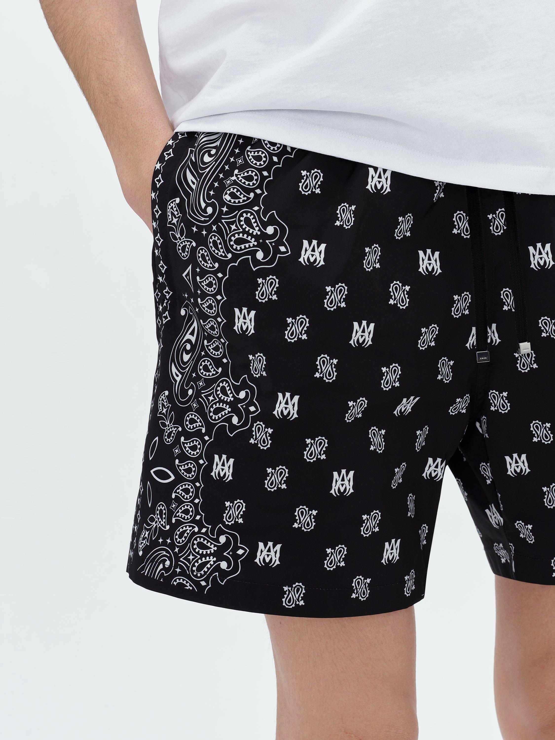 BANDANA PAISLEY SWIM TRUNK - BLACK sold by AMIRI product image thumbnail 6