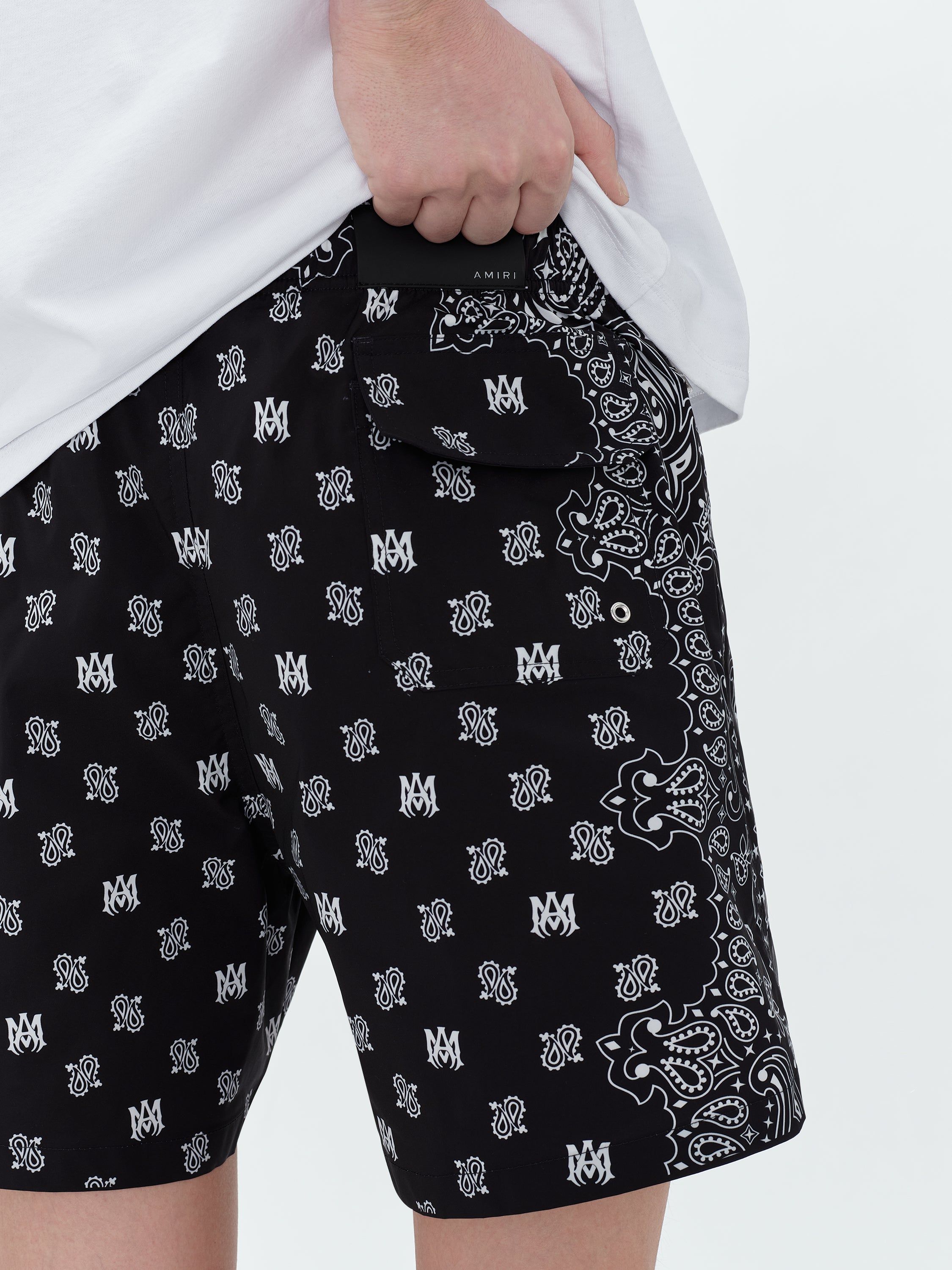 BANDANA PAISLEY SWIM TRUNK - BLACK sold by AMIRI product image thumbnail 7