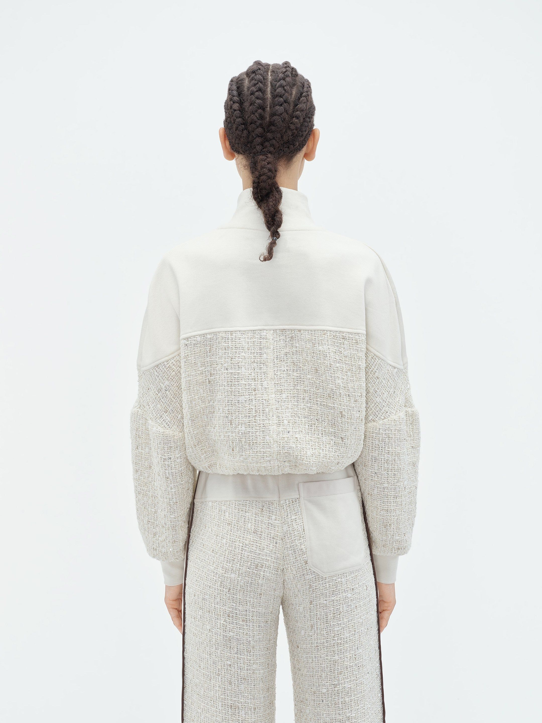 WOMEN - BOUCLE HYBRID TRACK JACKET - Alabaster sold by AMIRI product image thumbnail 5
