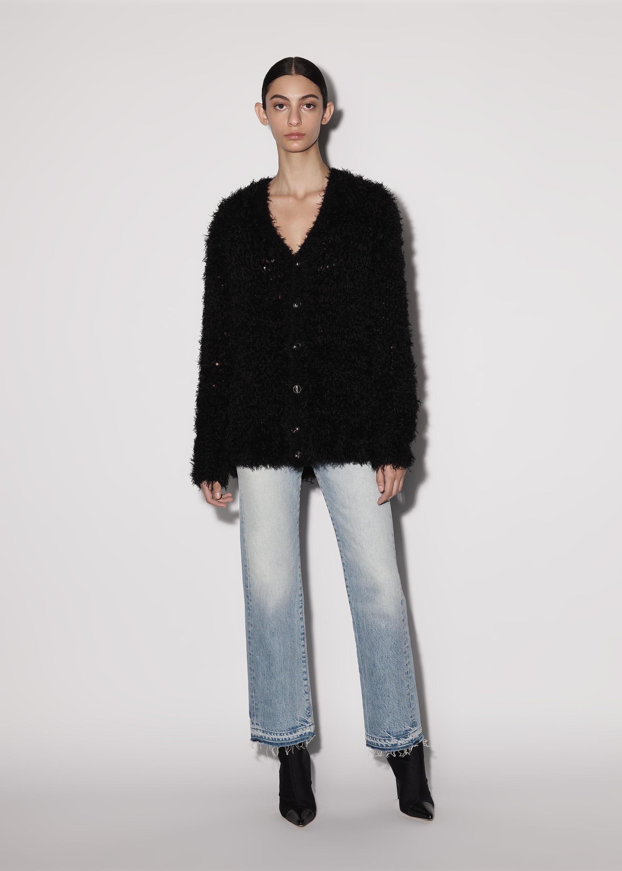WOMEN - FEATHER CARDIGAN - BLACK sold by AMIRI product image thumbnail 2