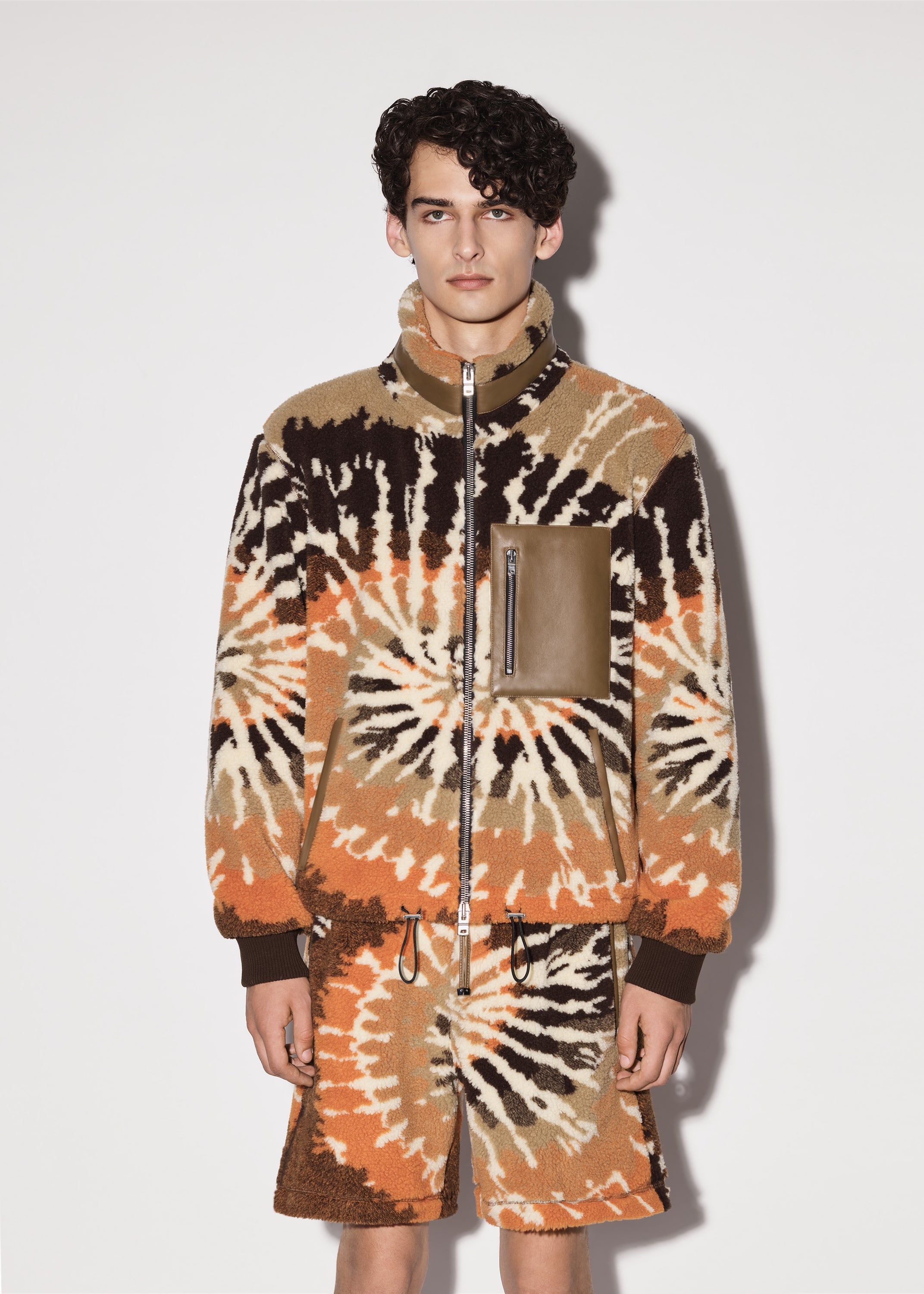 TIE DYE POLAR FLEECE JACKET - ORANGE / BLACK sold by AMIRI product image thumbnail 2
