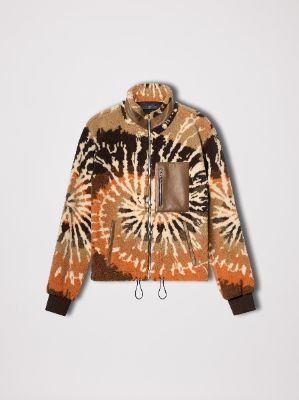 TIE DYE POLAR FLEECE JACKET - ORANGE / BLACK sold by AMIRI
