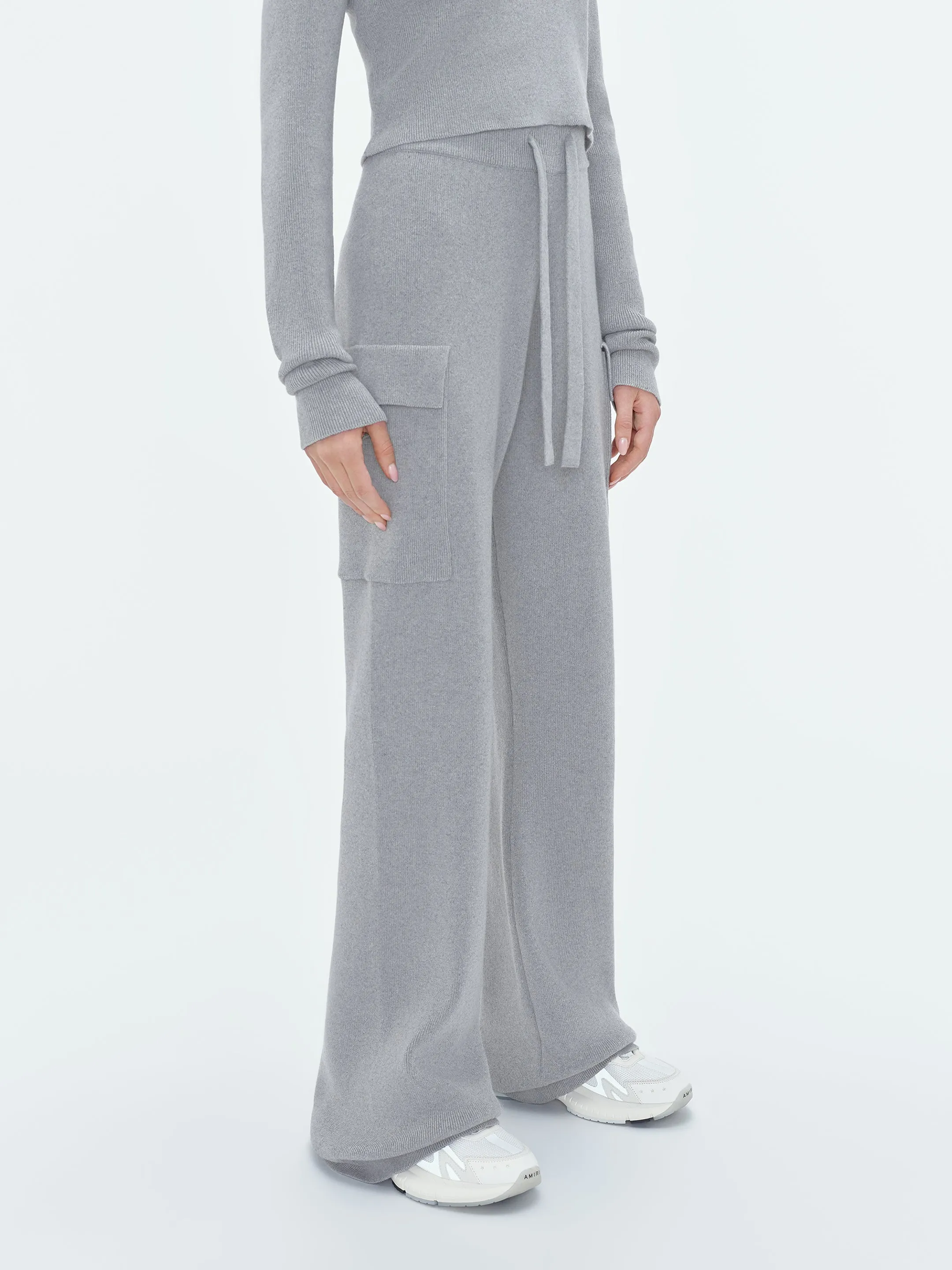 WOMEN - AMIRI STACK CARGO SWEATPANT - Grey sold by AMIRI product image thumbnail 4