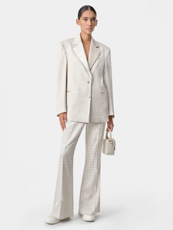 WOMEN - WOMEN'S MA QUAD OVERSIZED BLAZER - Alabaster sold by AMIRI