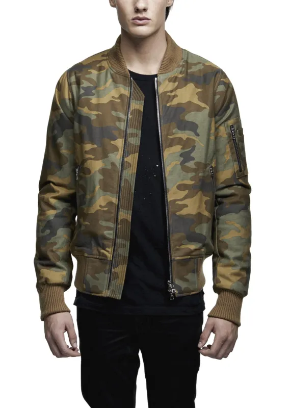 CAMO BOMBER JACKET sold by AMIRI
