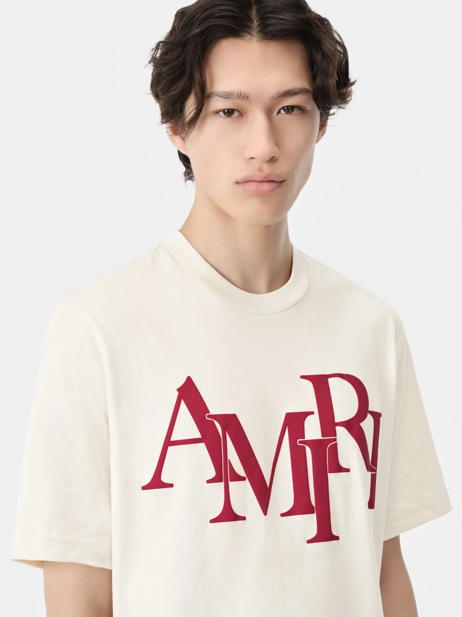 AMIRI STAGGERED TEE - Birch sold by AMIRI product image thumbnail 4