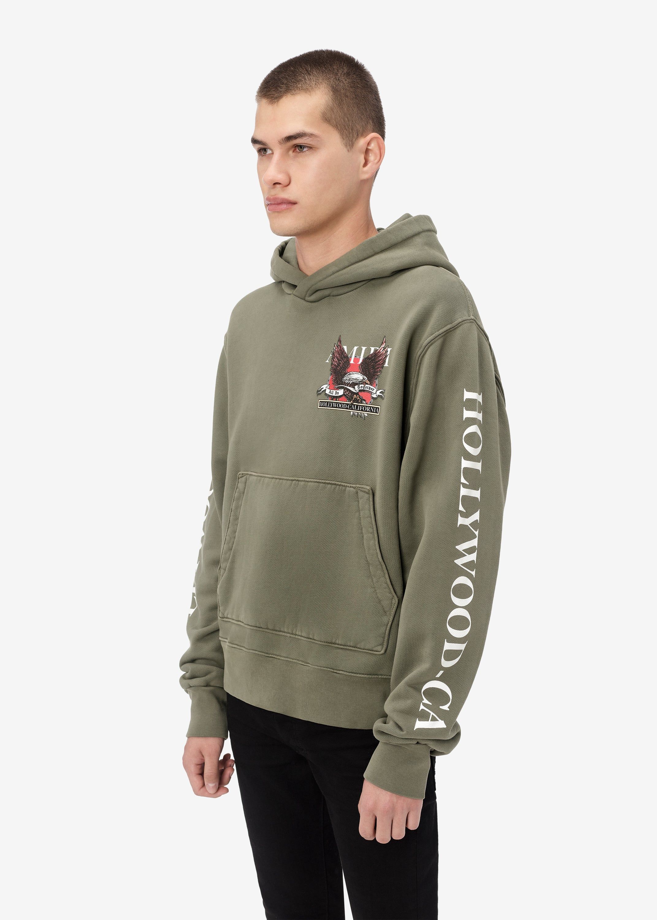 EAGLE HOLLYWOOD HOODIE - MILITARY GREEN sold by AMIRI product image thumbnail 5