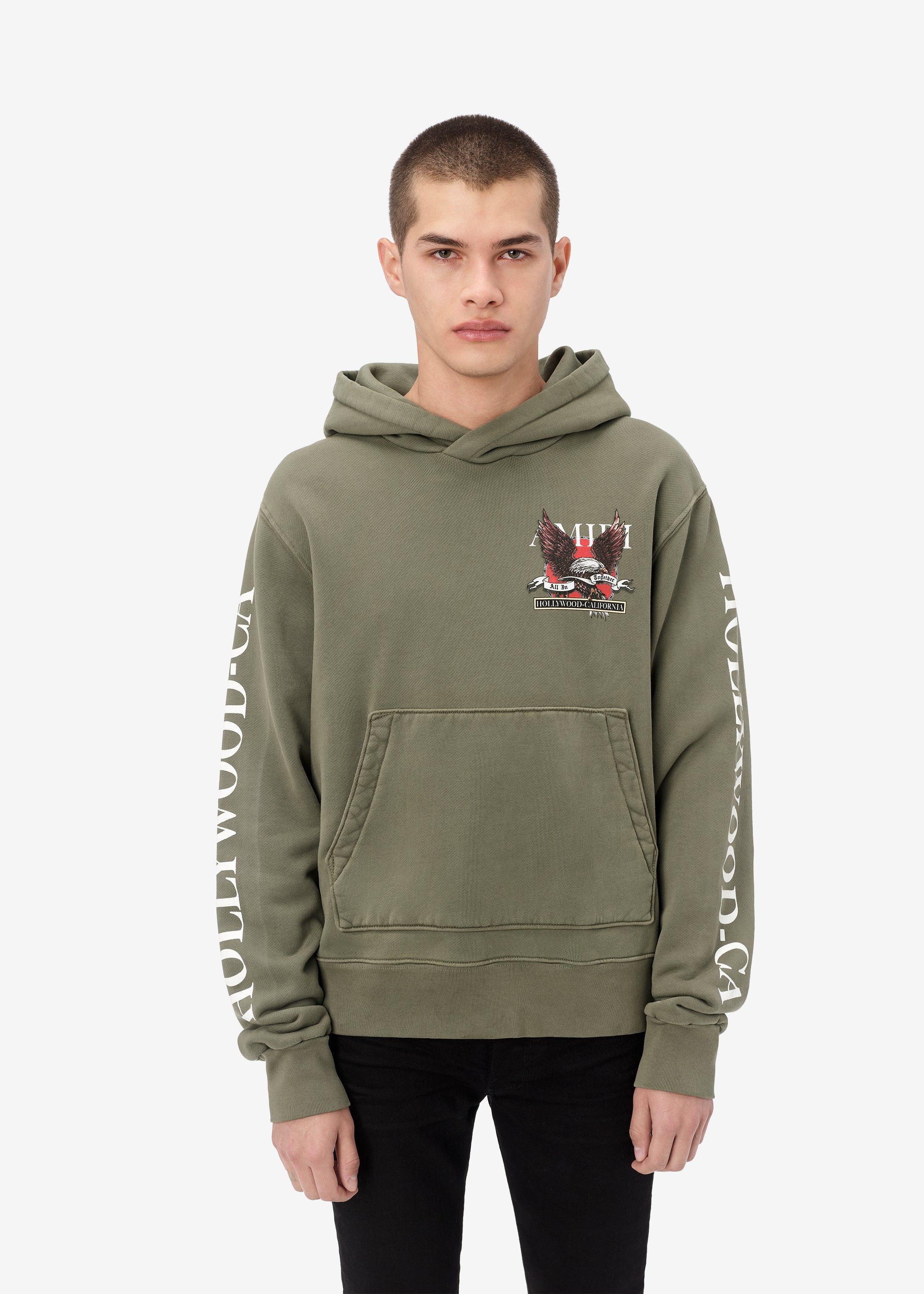 EAGLE HOLLYWOOD HOODIE - MILITARY GREEN sold by AMIRI product image thumbnail 2