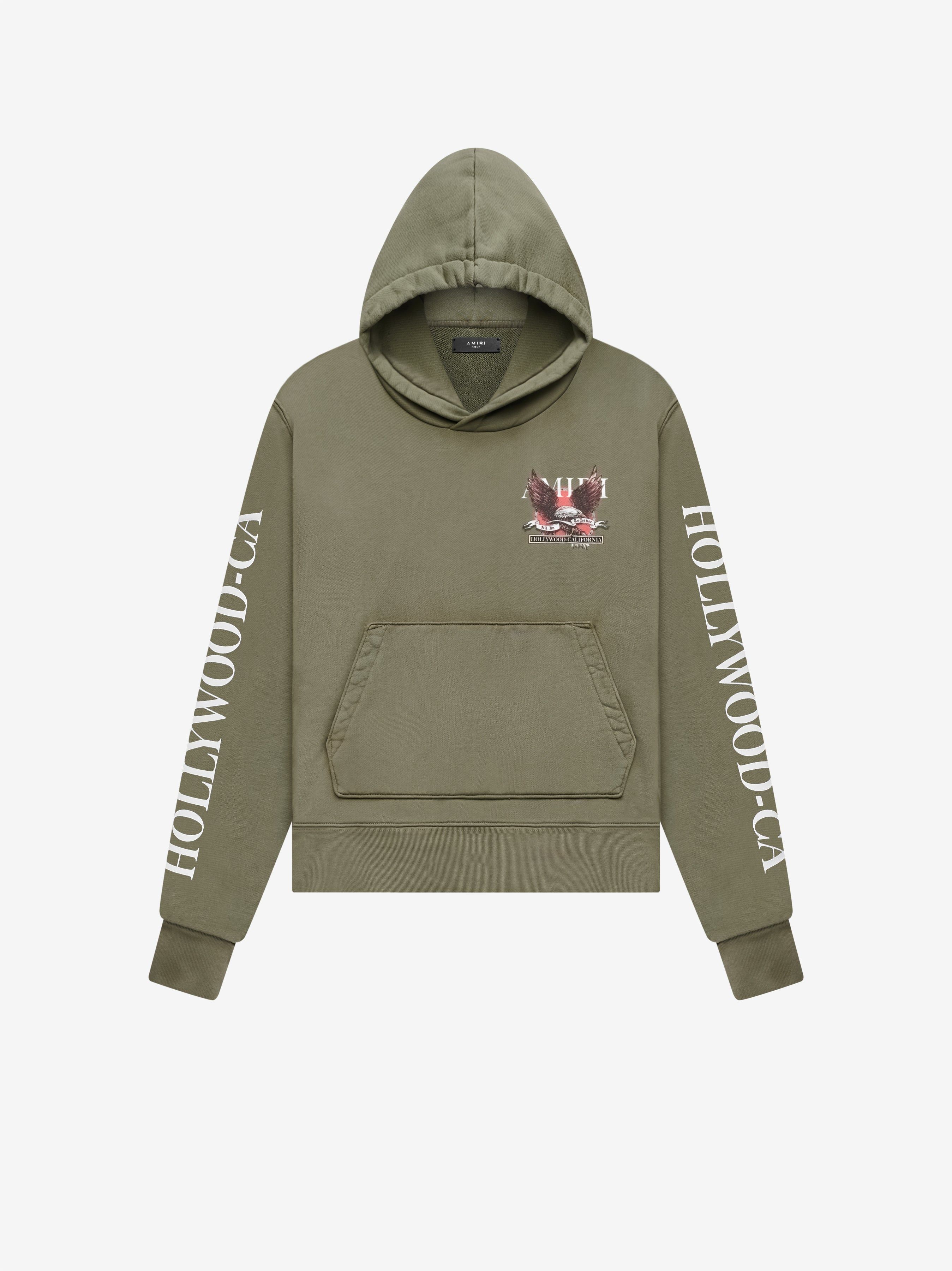 EAGLE HOLLYWOOD HOODIE - MILITARY GREEN sold by AMIRI
