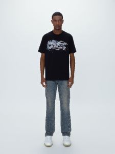 PEGASUS SCRIPT LOGO TEE - BLACK sold by AMIRI