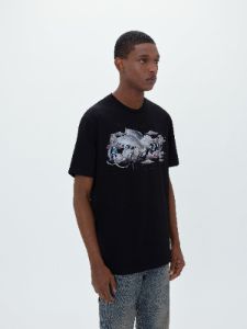 PEGASUS SCRIPT LOGO TEE - BLACK sold by AMIRI