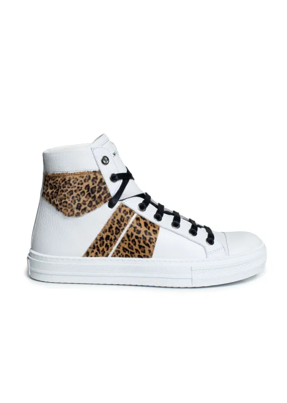 SUNSET SNEAKER WHITE/LEOPARD made by AMIRI