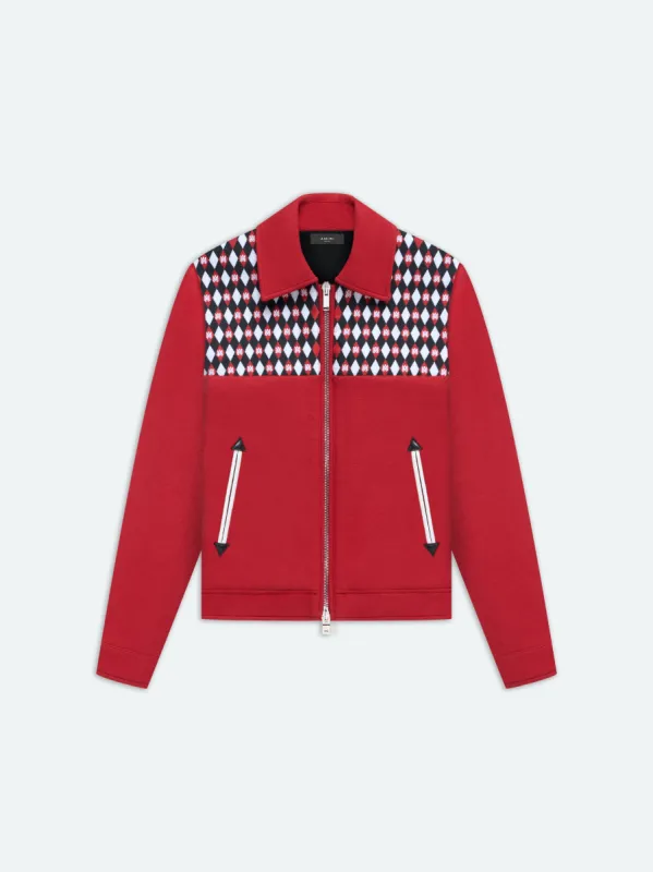 DIAMOND EMBROIDERED WORK JACKET - GOJI BERRY sold by AMIRI