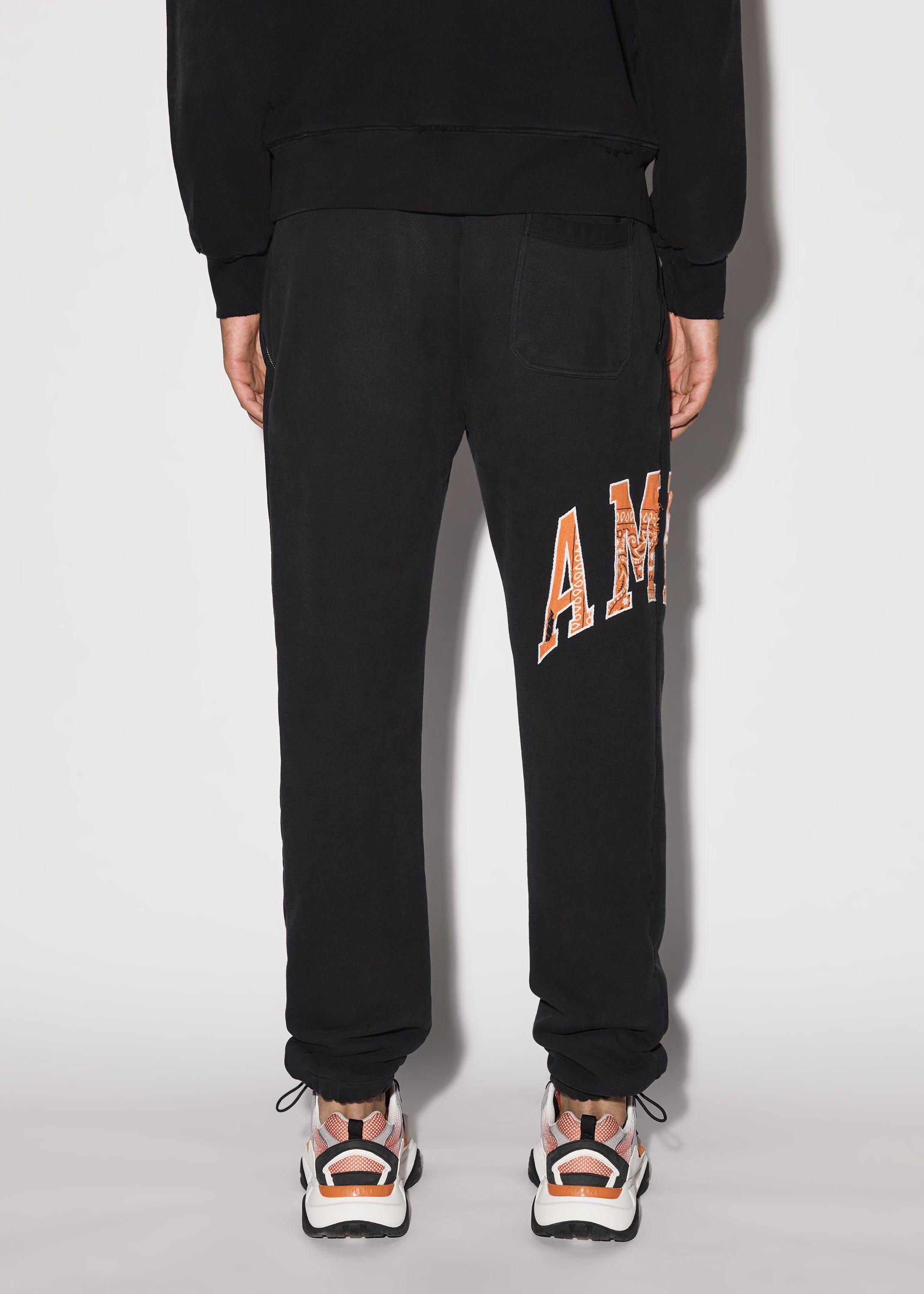 AMIRI BANDANA SWEATPANTS - BLACK / ORANGE sold by AMIRI product image thumbnail 4