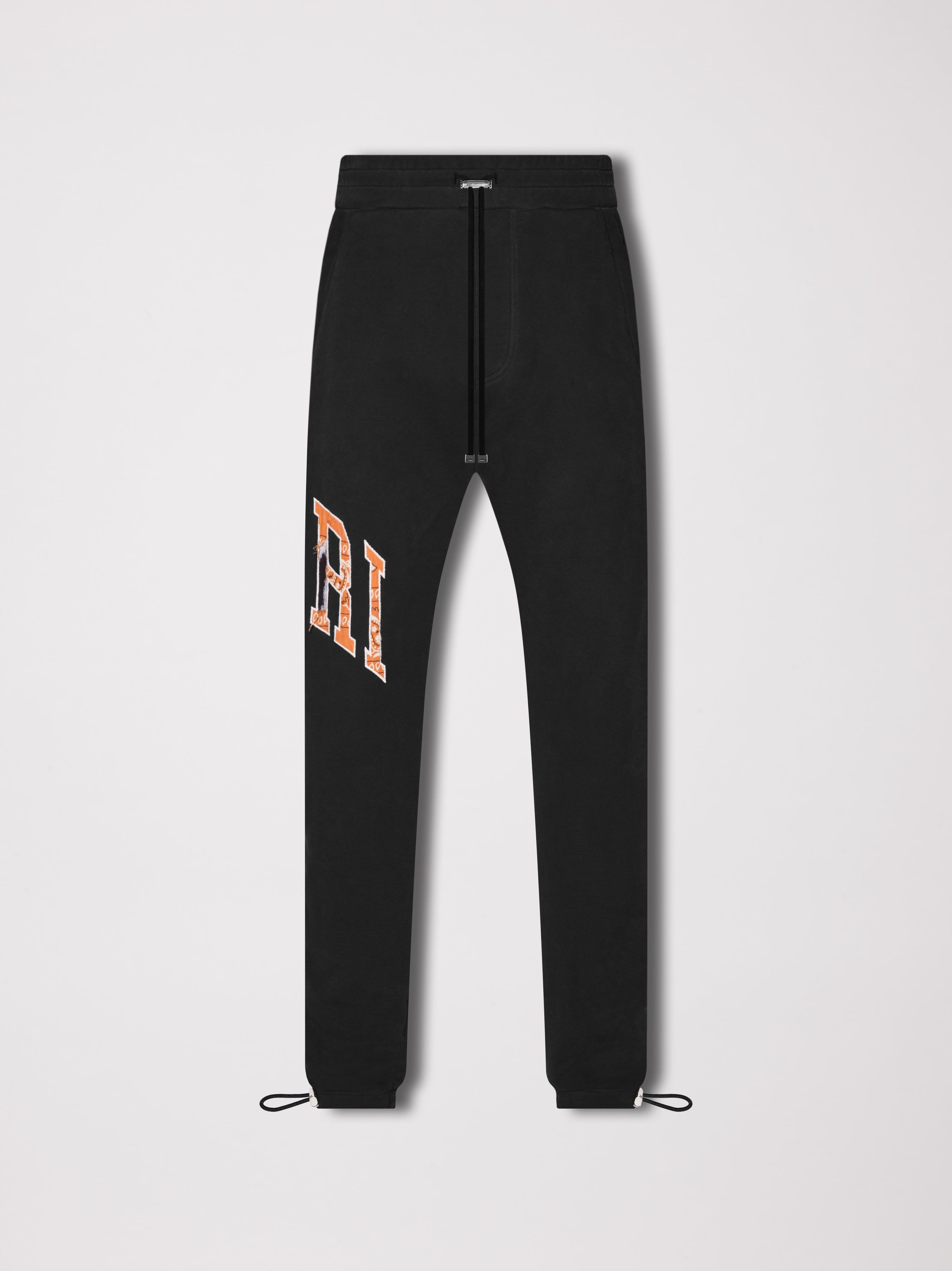 AMIRI BANDANA SWEATPANTS - BLACK / ORANGE sold by AMIRI
