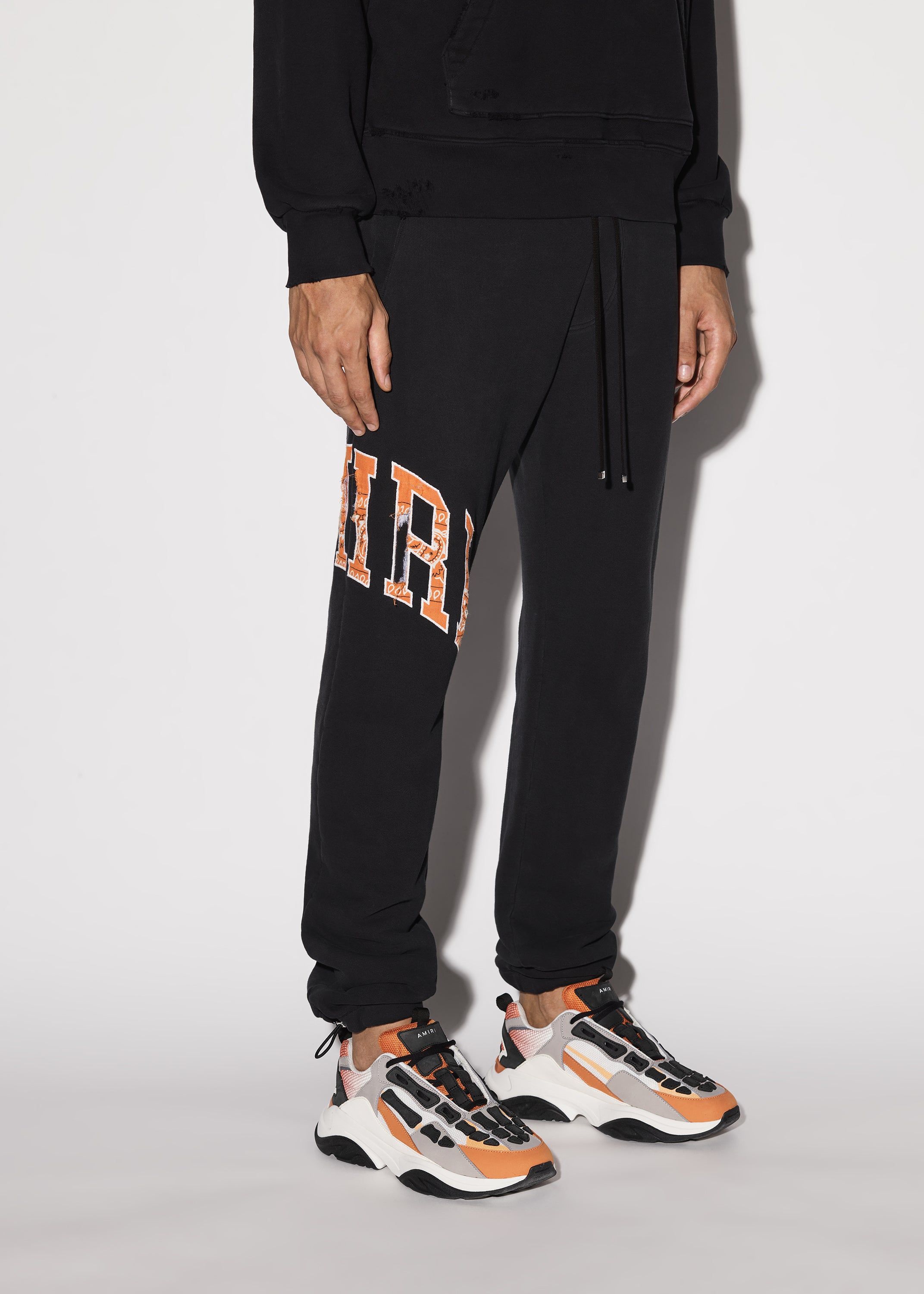 AMIRI BANDANA SWEATPANTS - BLACK / ORANGE sold by AMIRI product image thumbnail 3