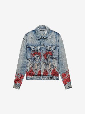 GRATEFUL DEAD TRUCKER JACKET - CLAY INDIGO sold by AMIRI