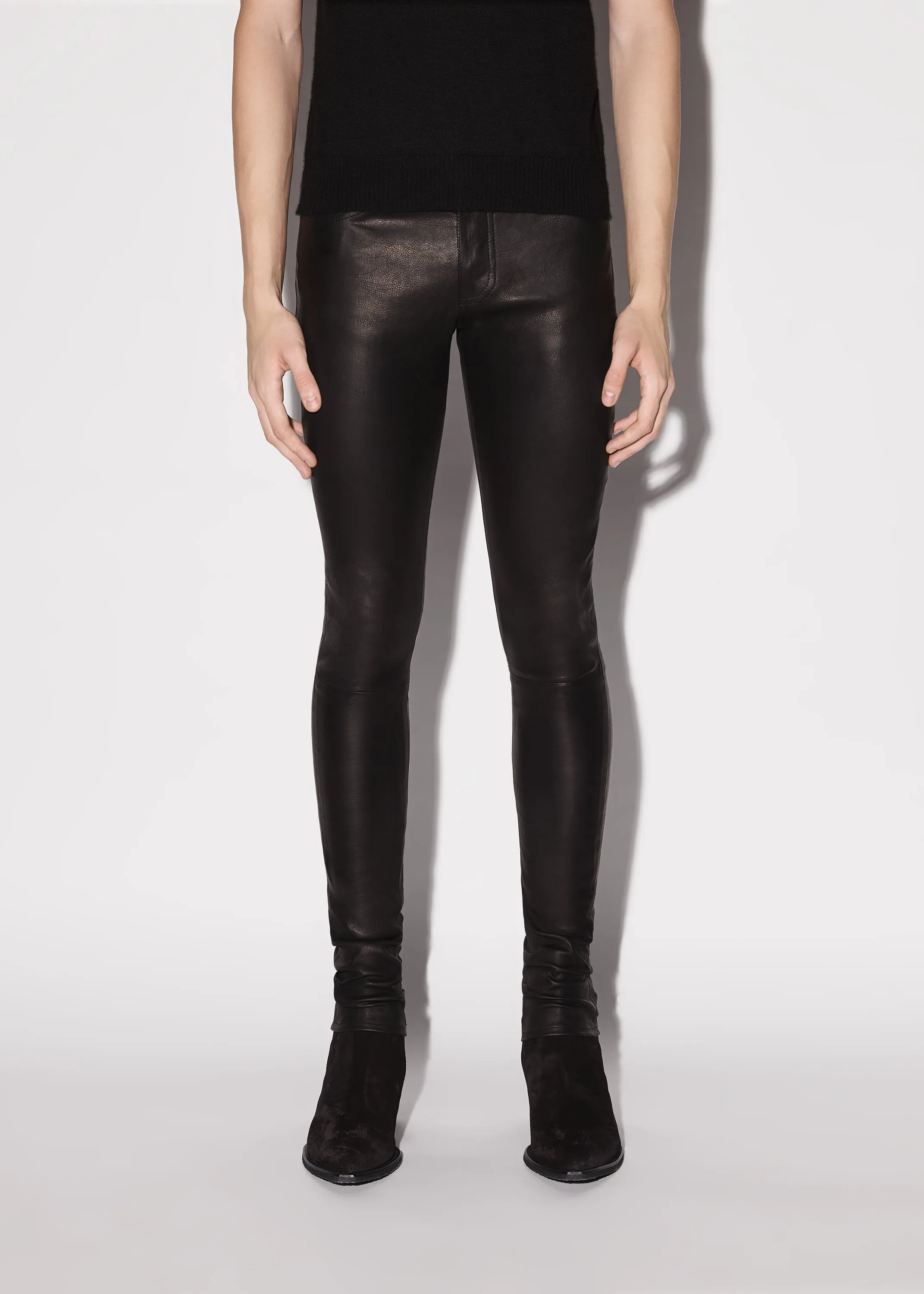 5 POCKET LEATHER PANT - BLACK sold by AMIRI product image thumbnail 2