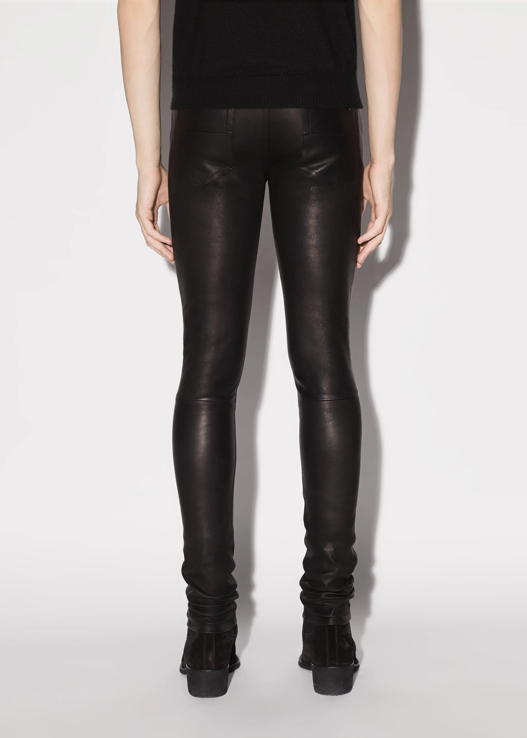 5 POCKET LEATHER PANT - BLACK sold by AMIRI product image thumbnail 4
