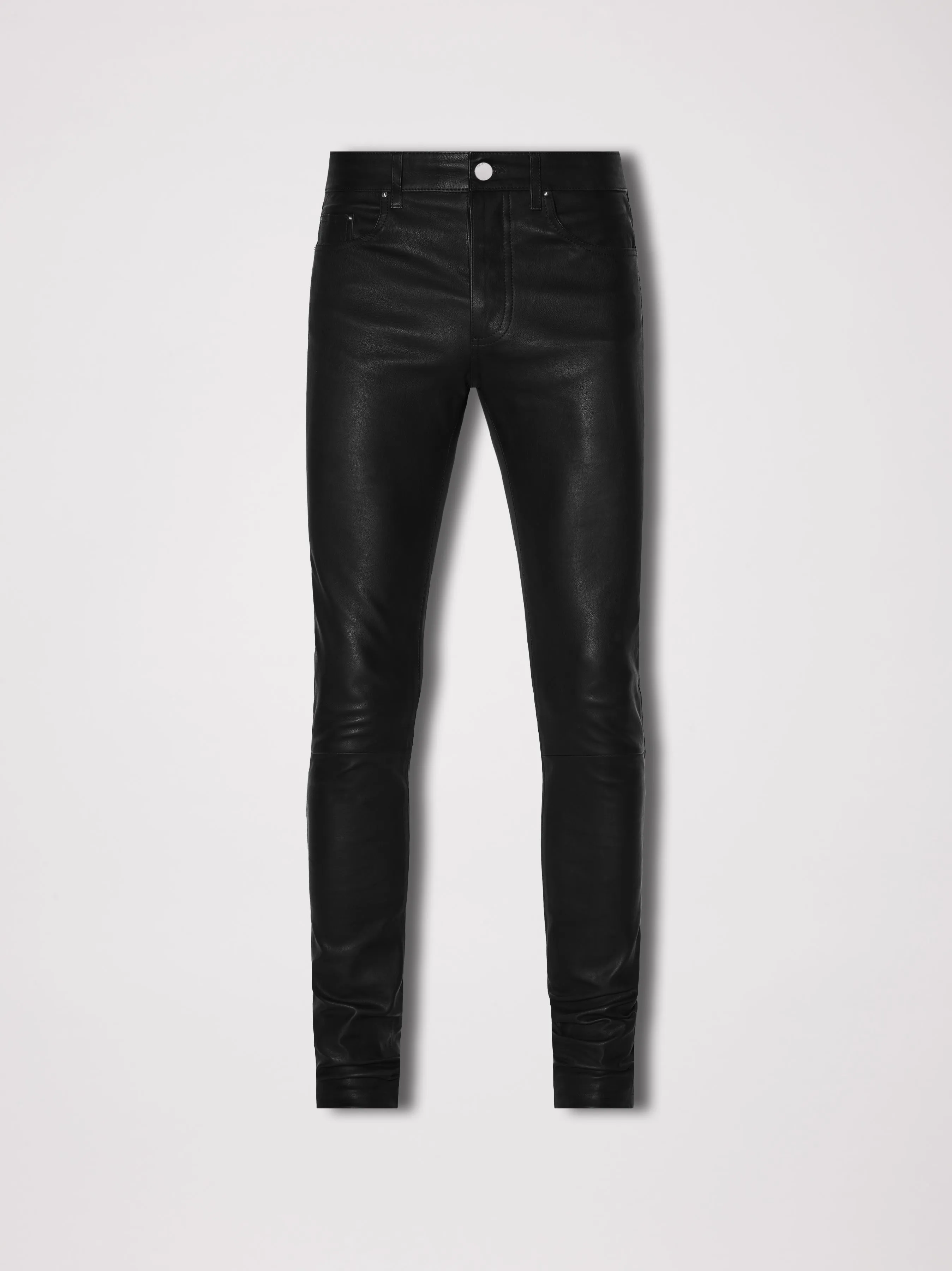 5 POCKET LEATHER PANT - BLACK sold by AMIRI