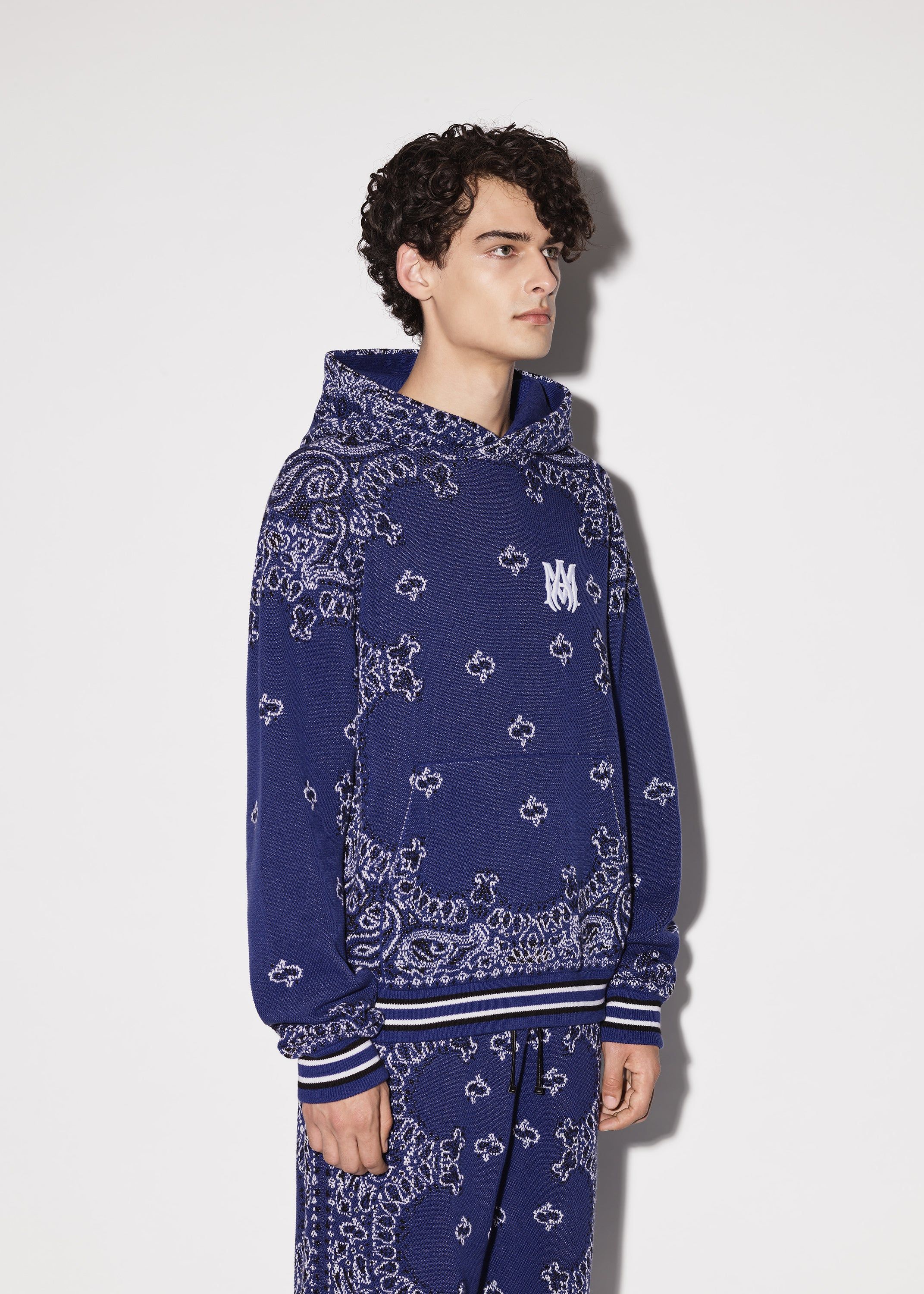 BANDANA B-BALL HOODIE - BLUE / BLACK sold by AMIRI product image thumbnail 3