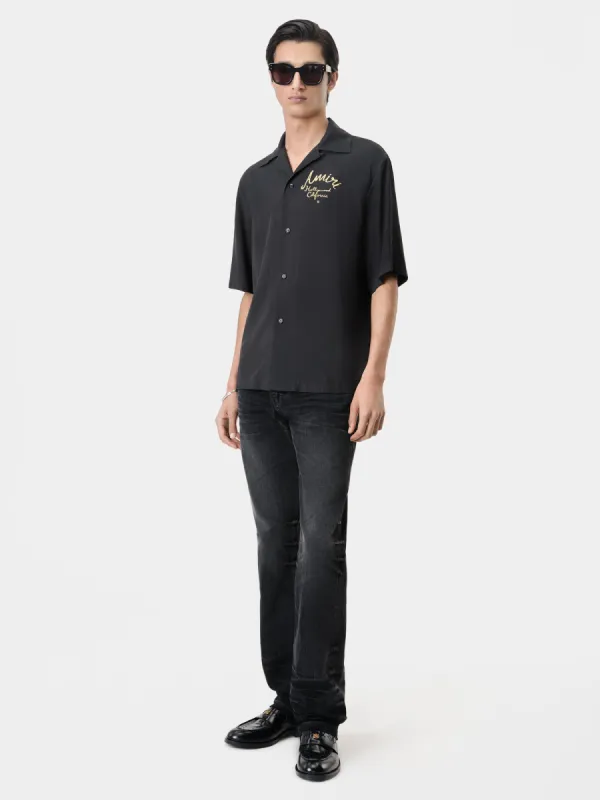 AMIRI HOLLYWOOD CAMP SHIRT - Black sold by AMIRI