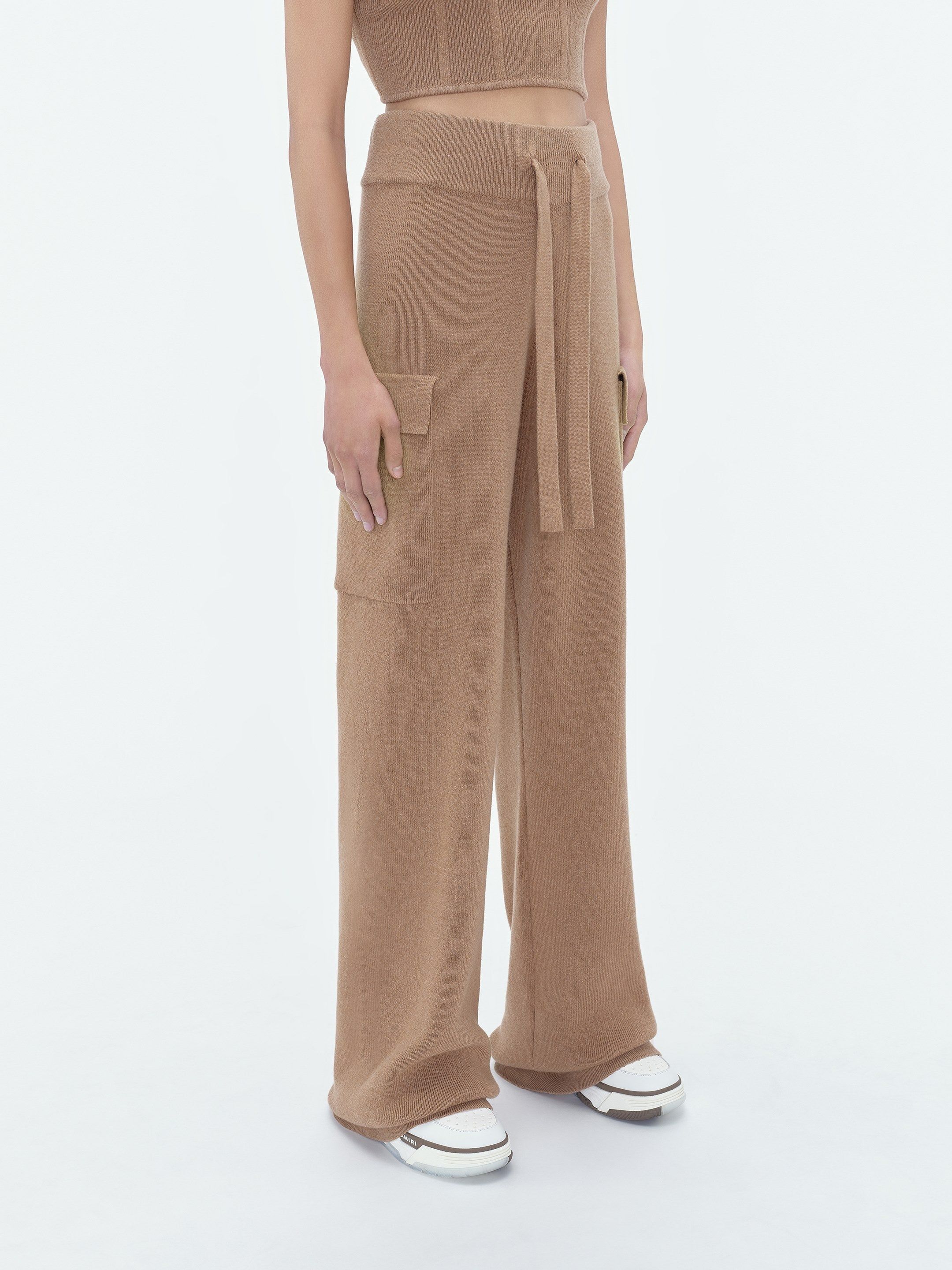 WOMEN - AMIRI STACK CARGO SWEATPANT - Camel sold by AMIRI product image thumbnail 3