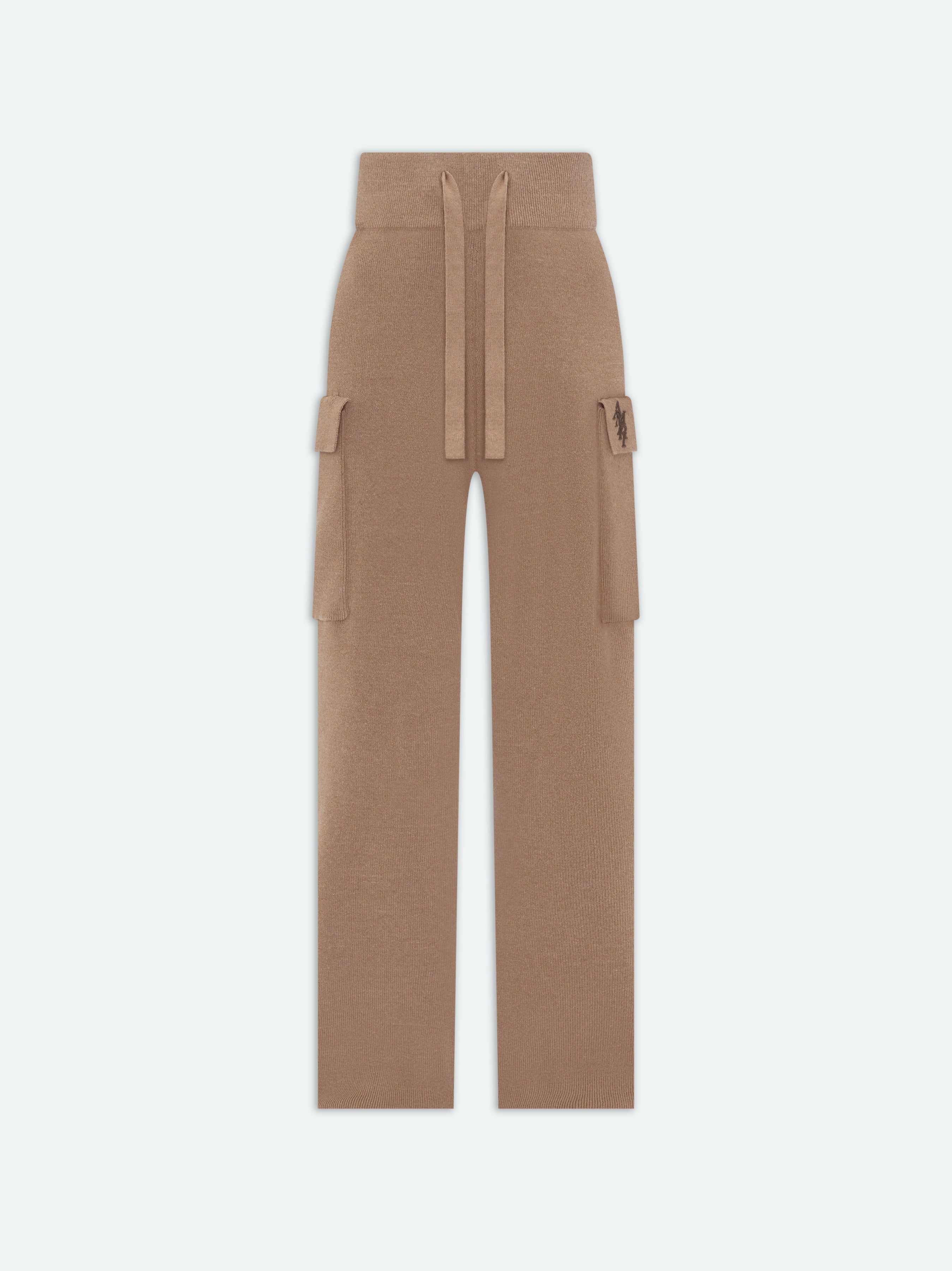 WOMEN - AMIRI STACK CARGO SWEATPANT - Camel sold by AMIRI