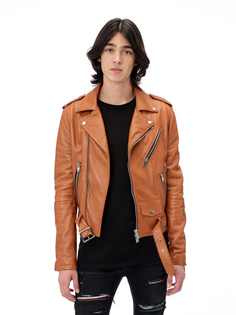 Lightweight Biker Jacket - Roasted Red sold by AMIRI product image thumbnail 3