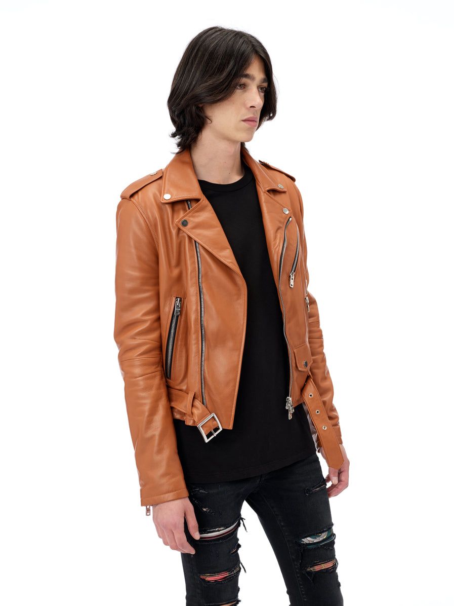 Lightweight Biker Jacket - Roasted Red sold by AMIRI product image thumbnail 4