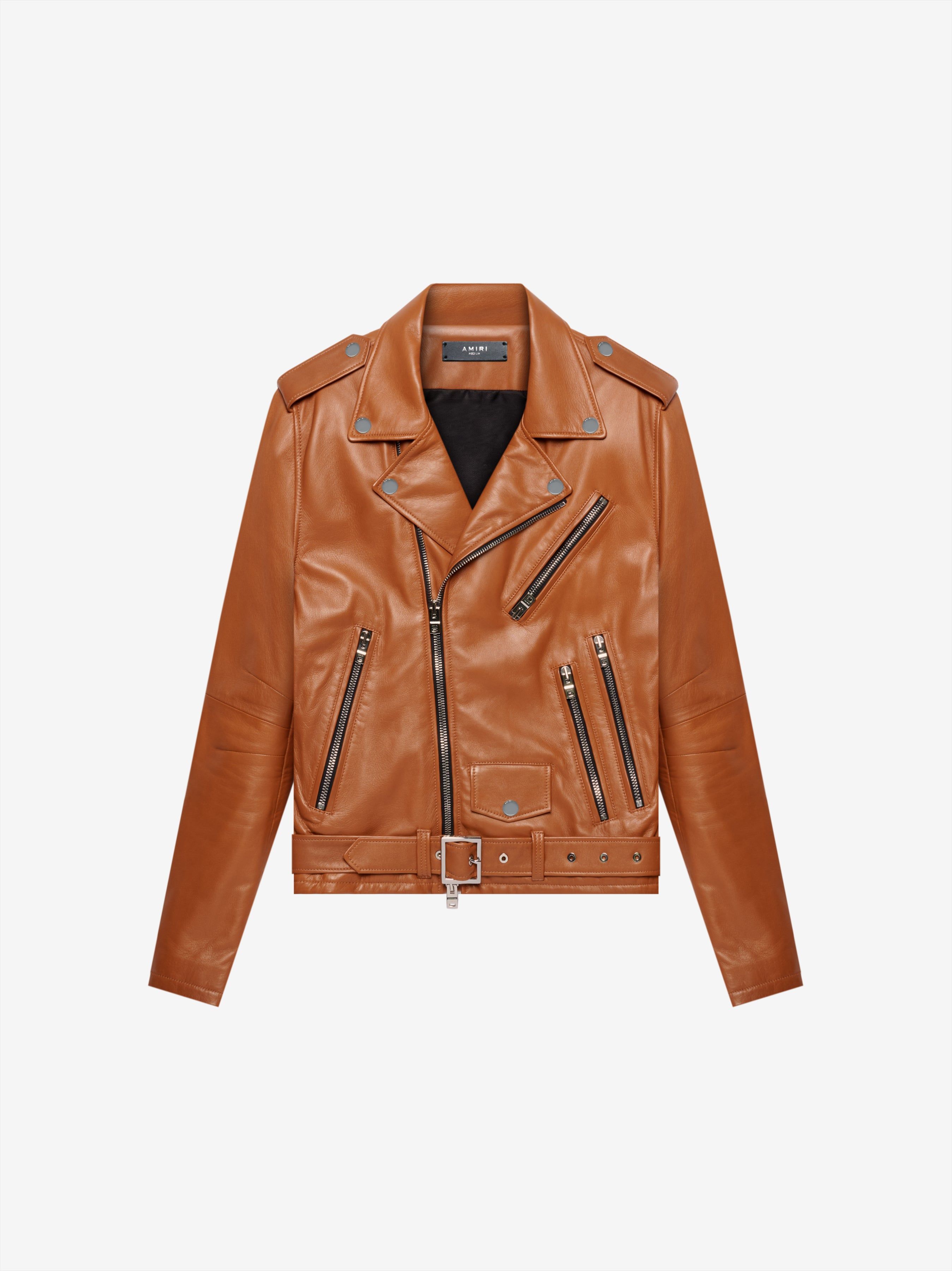 Lightweight Biker Jacket - Roasted Red sold by AMIRI