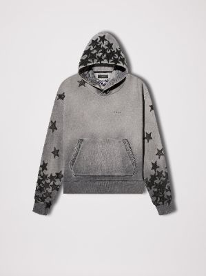 CHEMIST STAR HOODIE - HEATHER GREY / BLACK sold by AMIRI