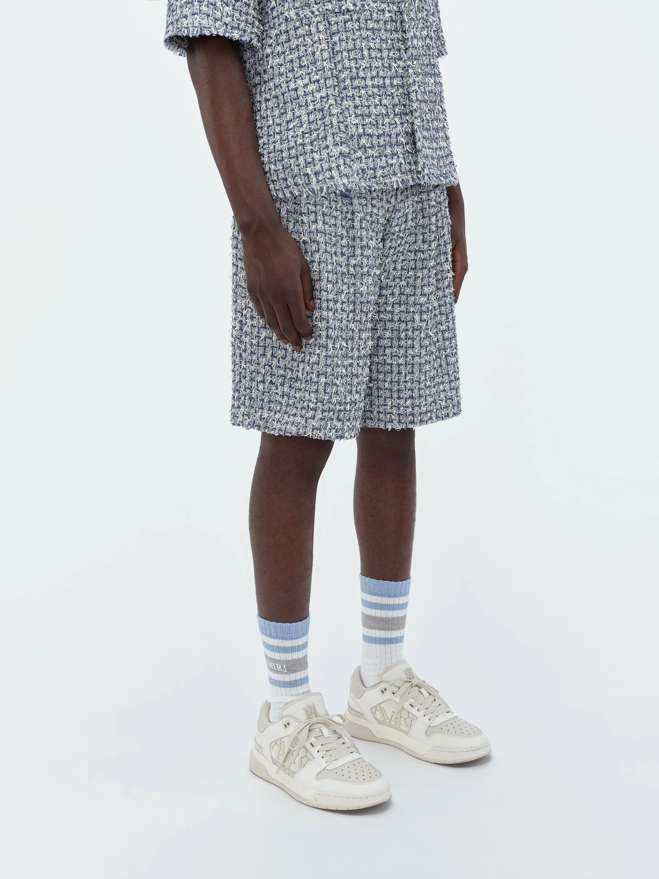 BOUCLE TWEED SKATER SHORT - Ashley Blue sold by AMIRI product image thumbnail 4
