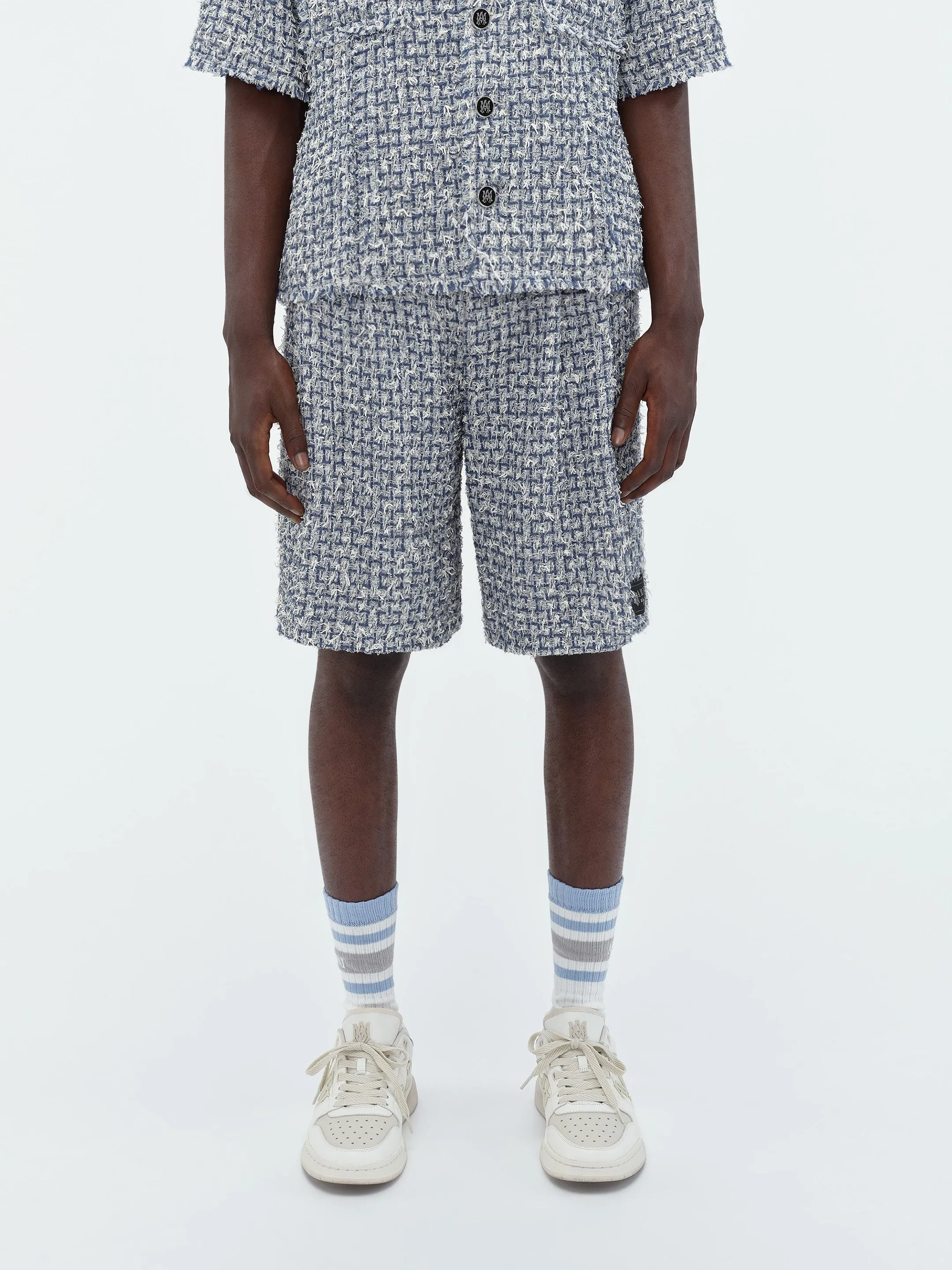 BOUCLE TWEED SKATER SHORT - Ashley Blue sold by AMIRI product image thumbnail 3