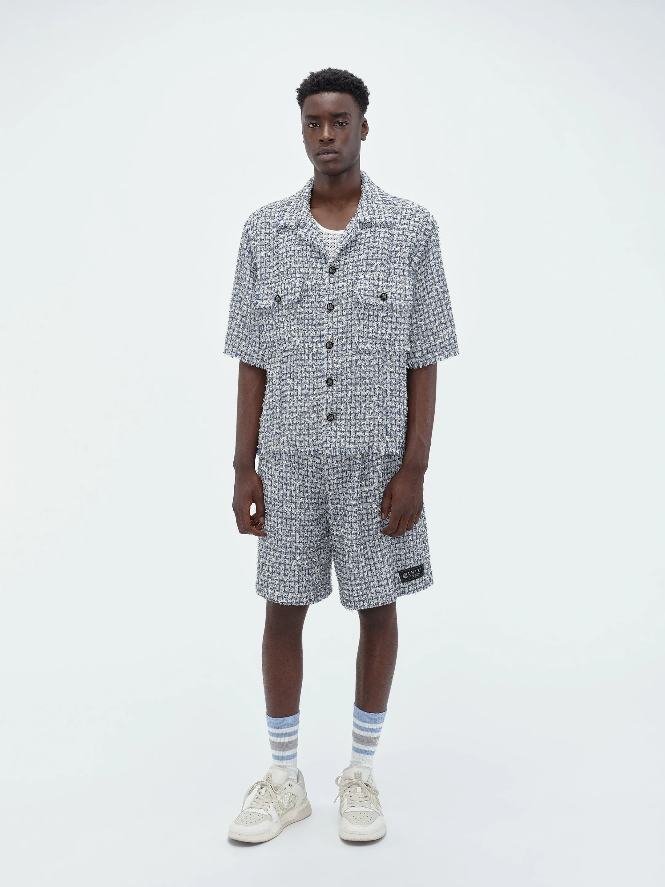 BOUCLE TWEED SKATER SHORT - Ashley Blue sold by AMIRI product image thumbnail 2