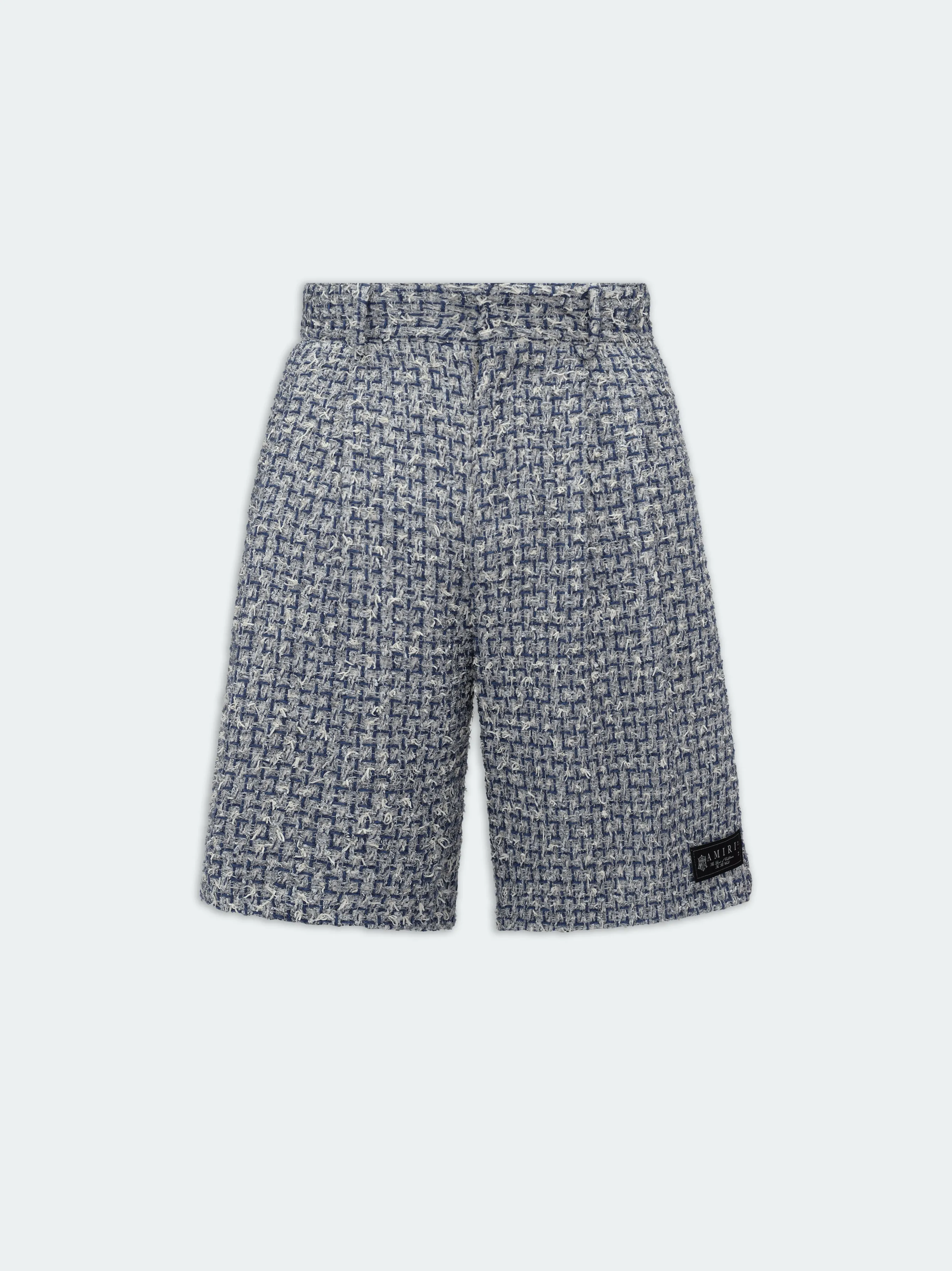 BOUCLE TWEED SKATER SHORT - Ashley Blue sold by AMIRI