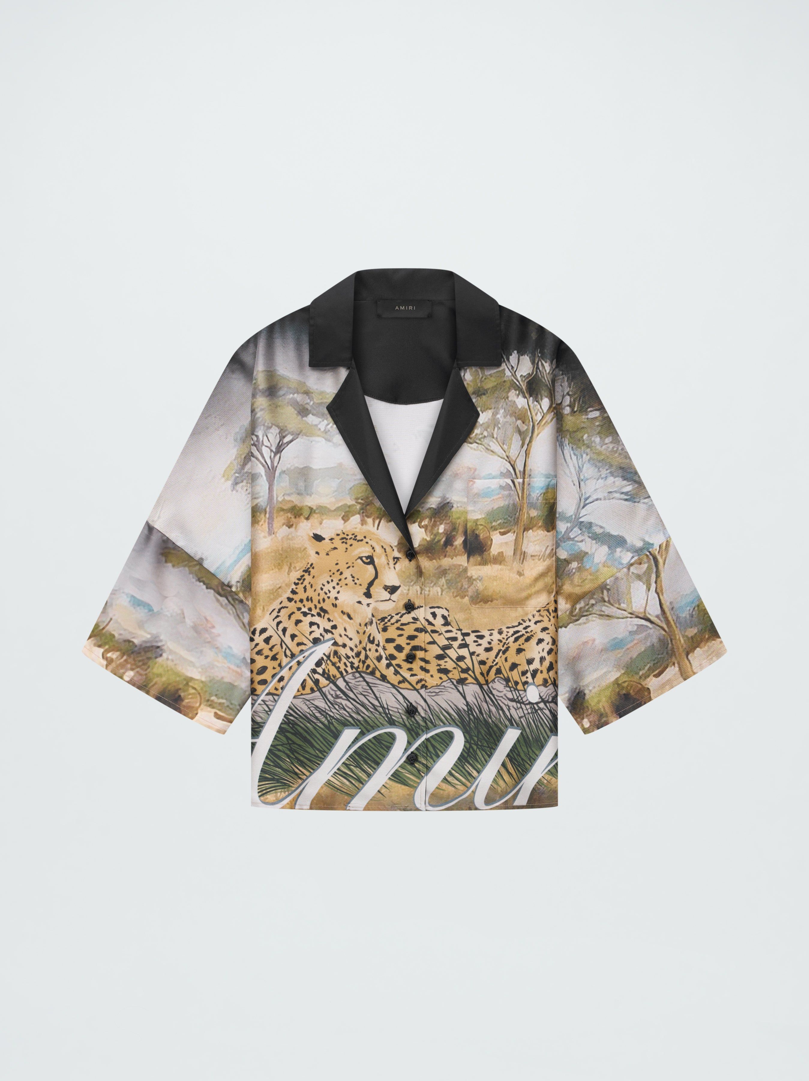 WOMEN - CHEETAH S/S SILK SHIRT - MULTI sold by AMIRI