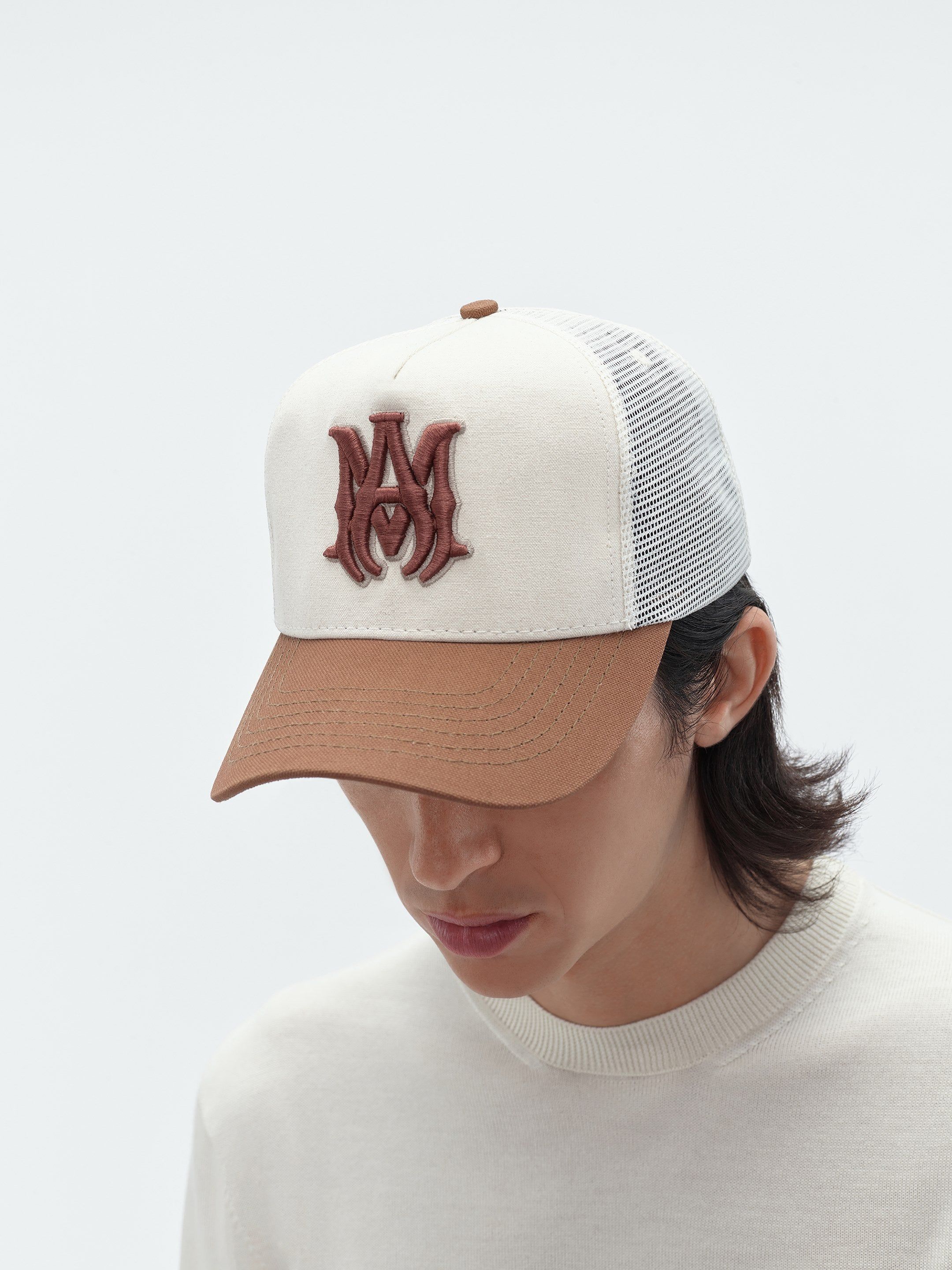 TWO TONE MA TRUCKER HAT - Natural Cinnamon sold by AMIRI product image thumbnail 5