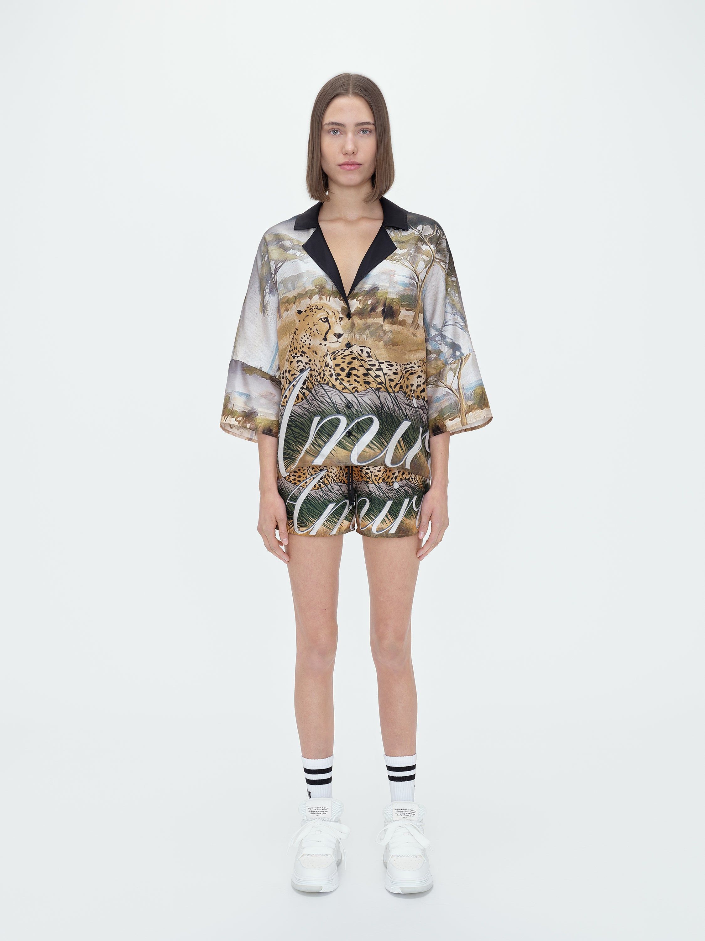 WOMEN - CHEETAH S/S SILK SHIRT - MULTI sold by AMIRI product image thumbnail 2
