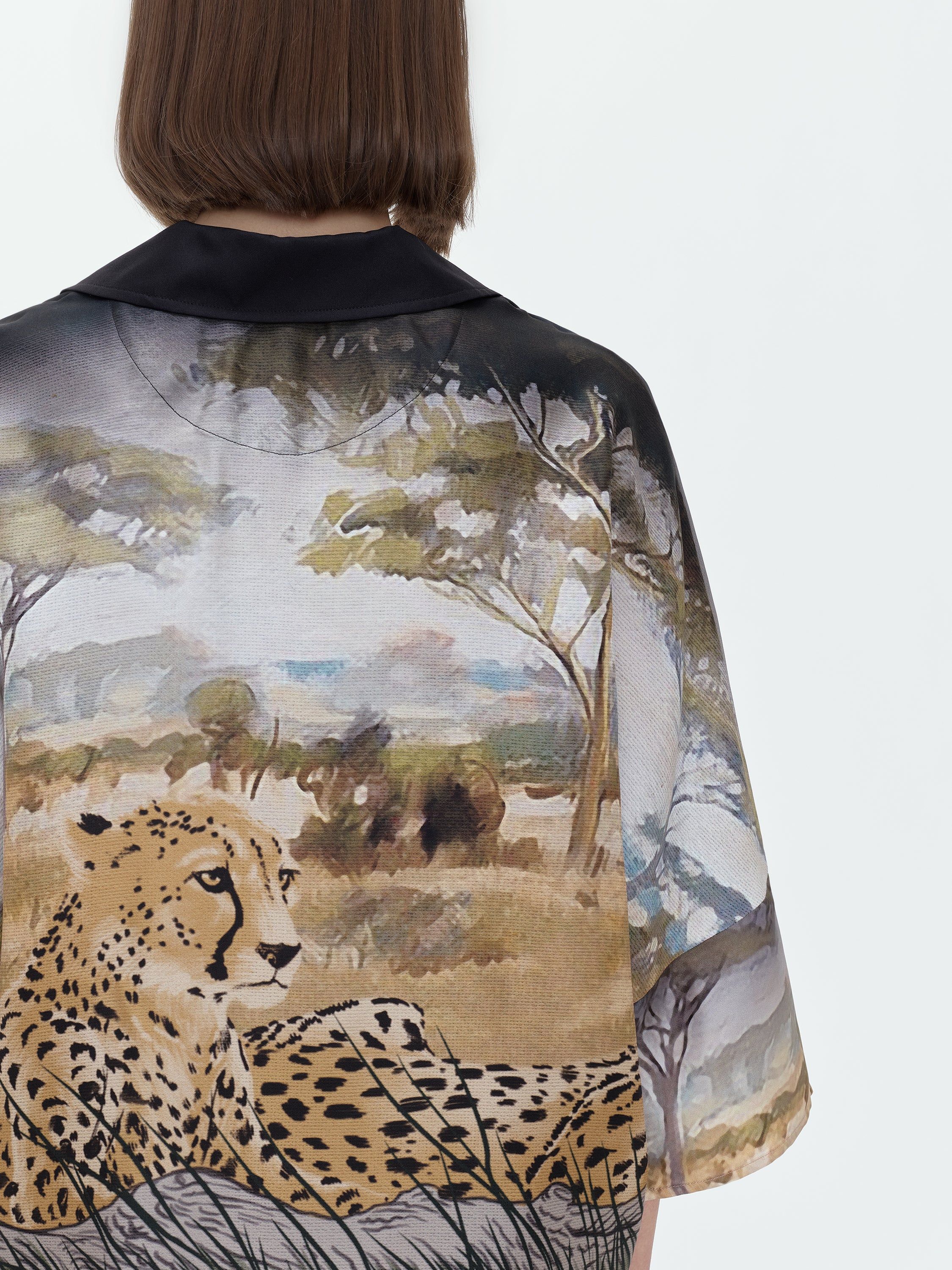 WOMEN - CHEETAH S/S SILK SHIRT - MULTI sold by AMIRI product image thumbnail 6