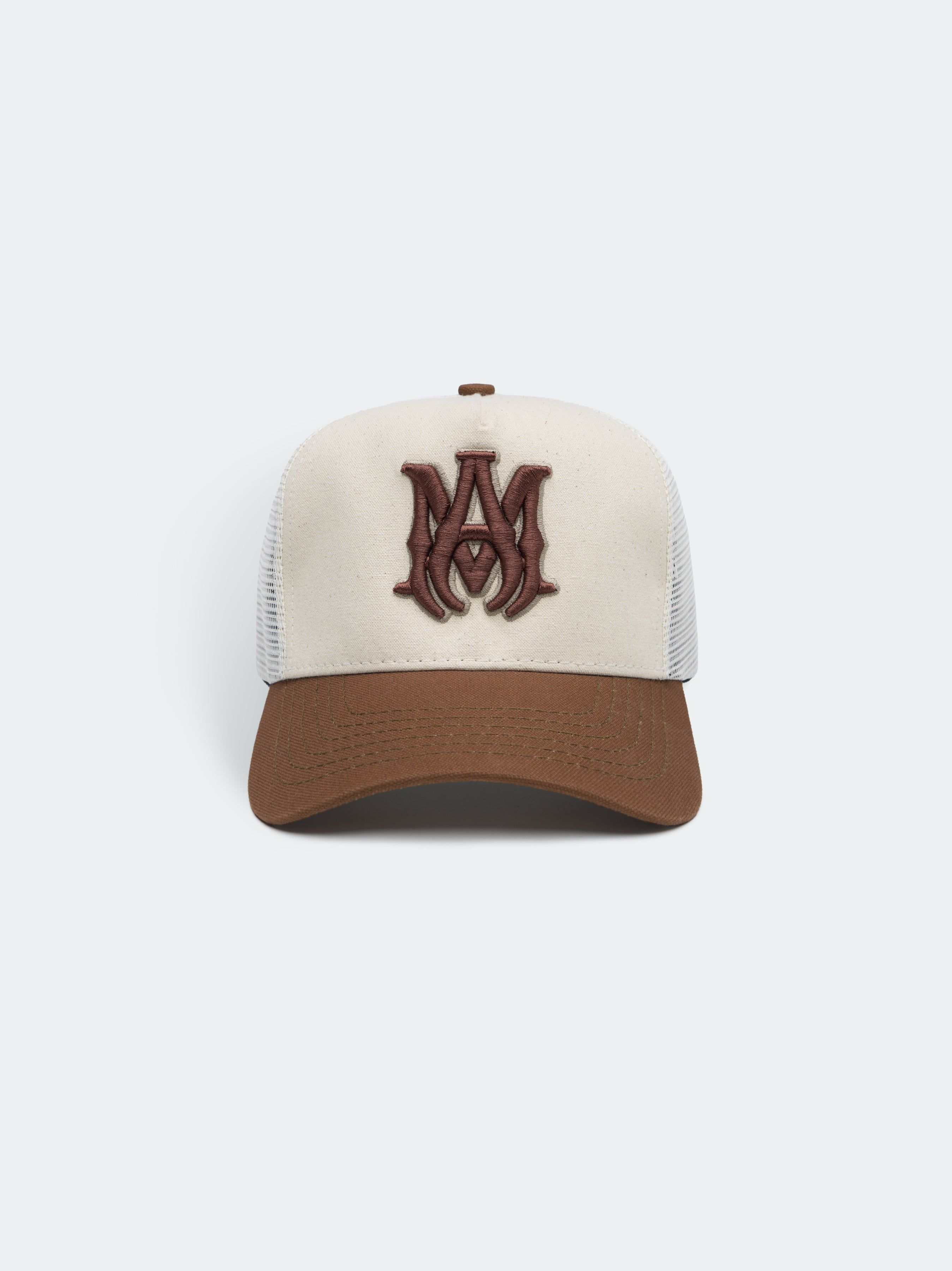TWO TONE MA TRUCKER HAT - Natural Cinnamon sold by AMIRI