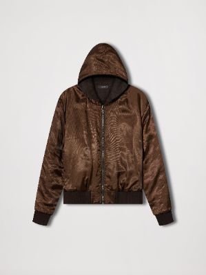 REVERSIBLE MA ZIP FRONT HOODIE - DARK BROWN made by AMIRI