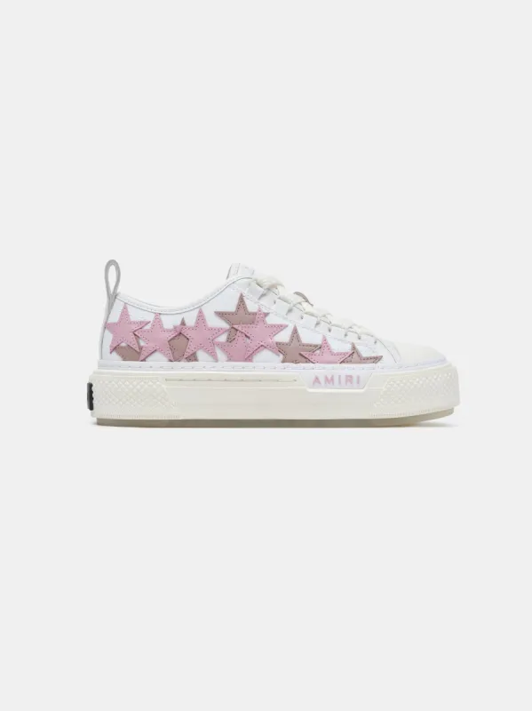 WOMEN- WOMEN'S STARS COURT LOW - WHITE/PINK sold by AMIRI