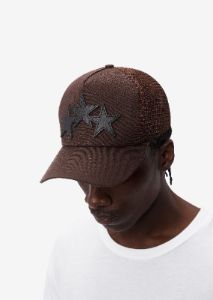 3 STAR TRUCKER HAT - BROWN BLACK sold by AMIRI