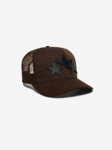 3 STAR TRUCKER HAT - BROWN BLACK sold by AMIRI