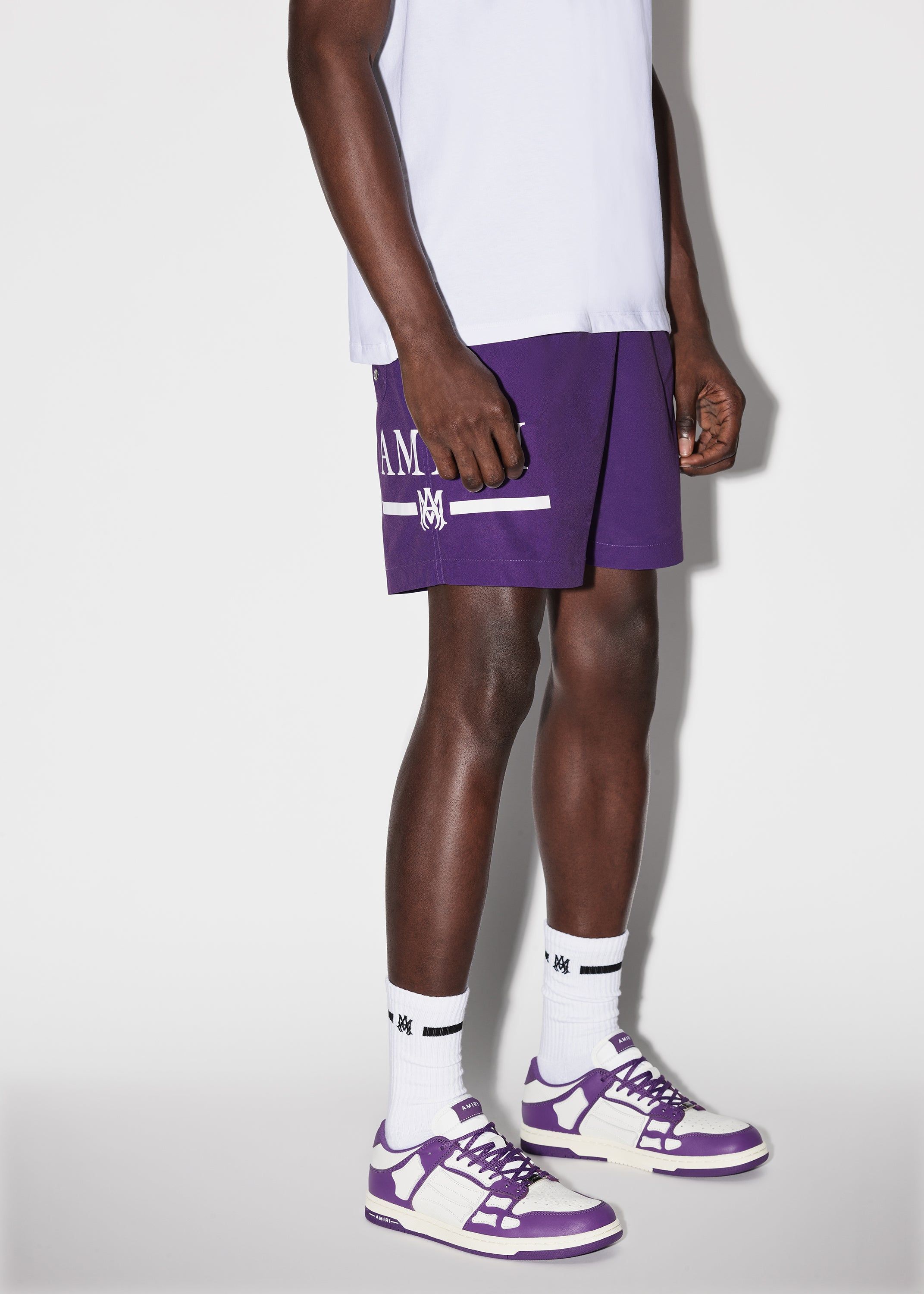 AMIRI M.A. BAR LOGO SWIM TRUNKS - PURPLE sold by AMIRI product image thumbnail 3
