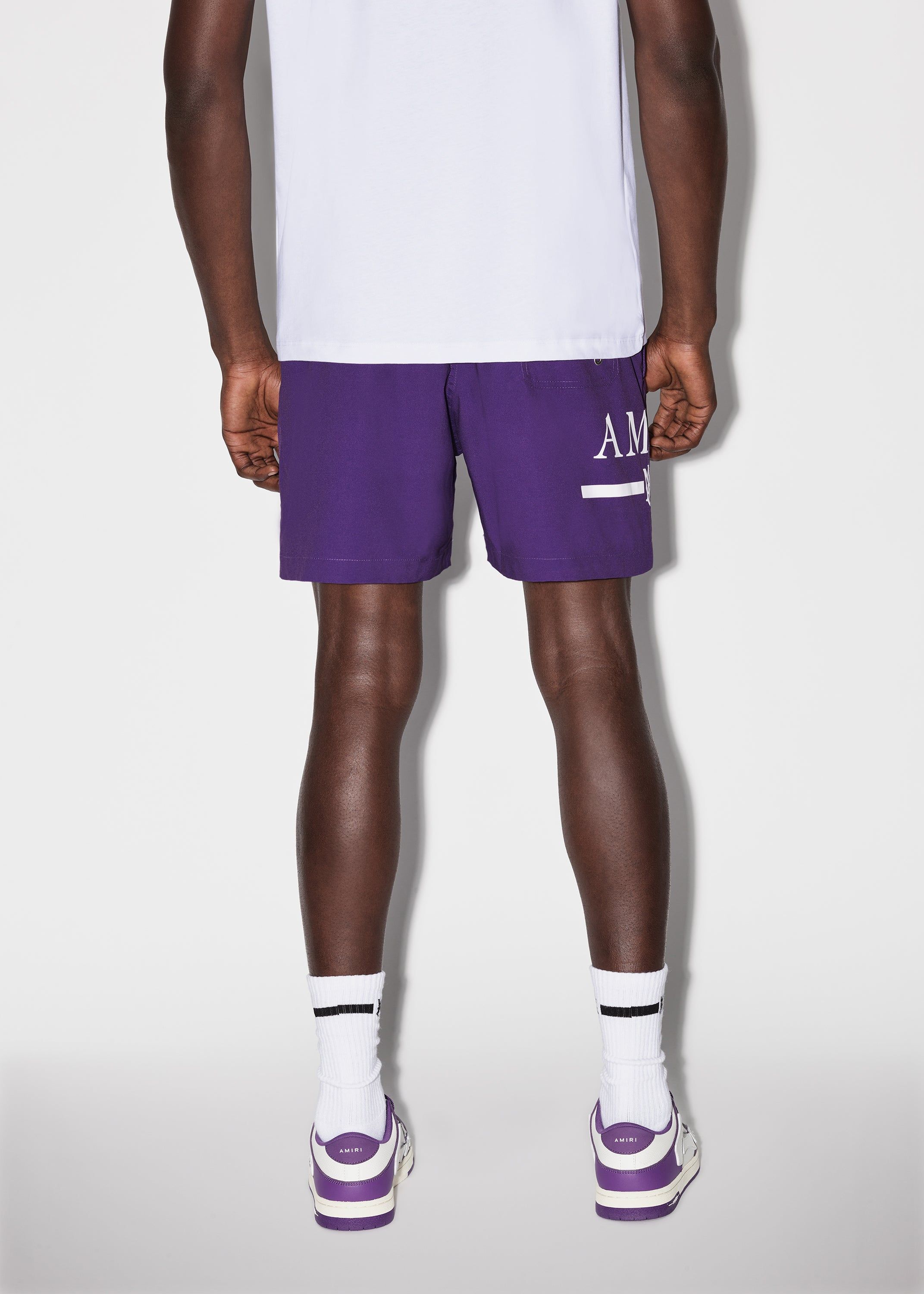 AMIRI M.A. BAR LOGO SWIM TRUNKS - PURPLE sold by AMIRI product image thumbnail 4