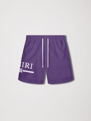 AMIRI M.A. BAR LOGO SWIM TRUNKS - PURPLE sold by AMIRI