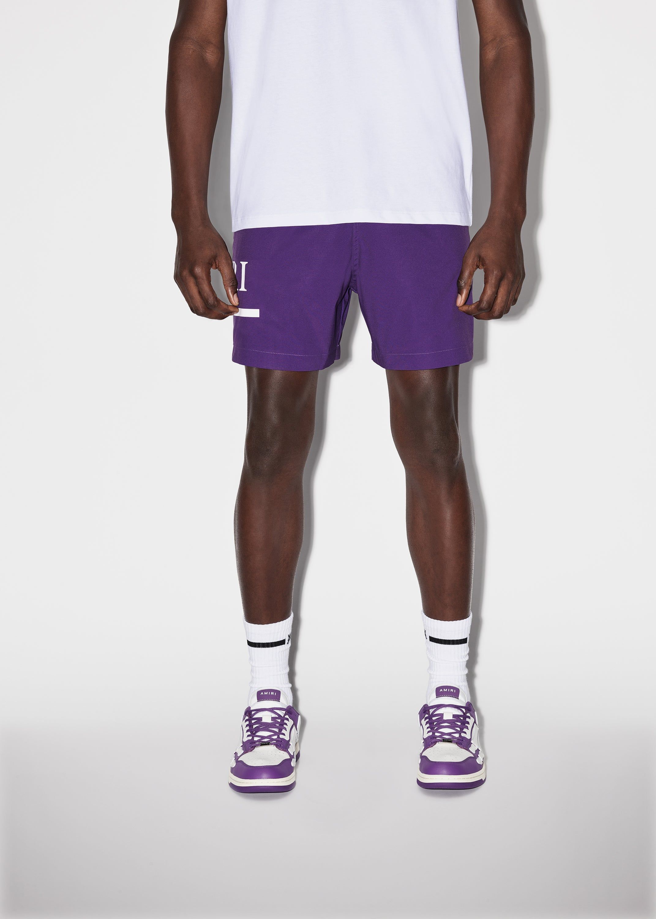 AMIRI M.A. BAR LOGO SWIM TRUNKS - PURPLE sold by AMIRI product image thumbnail 2