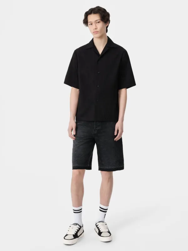 MA BANDANA LINEN CAMP SHIRT - Black sold by AMIRI